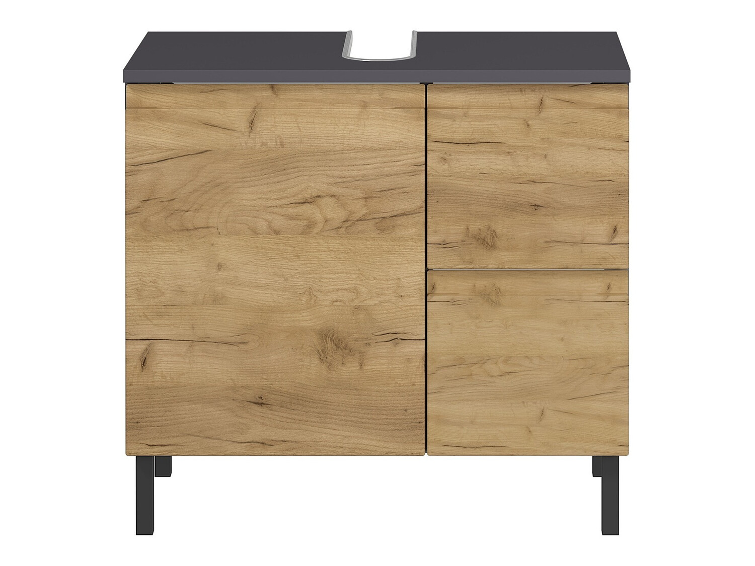 Samostojeći ormarić sa umivaonikom Talmira 103 (Graphite + Unuk hrast)