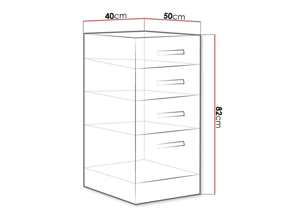 Modularni ormarić sa fiokama Multi Grey 122