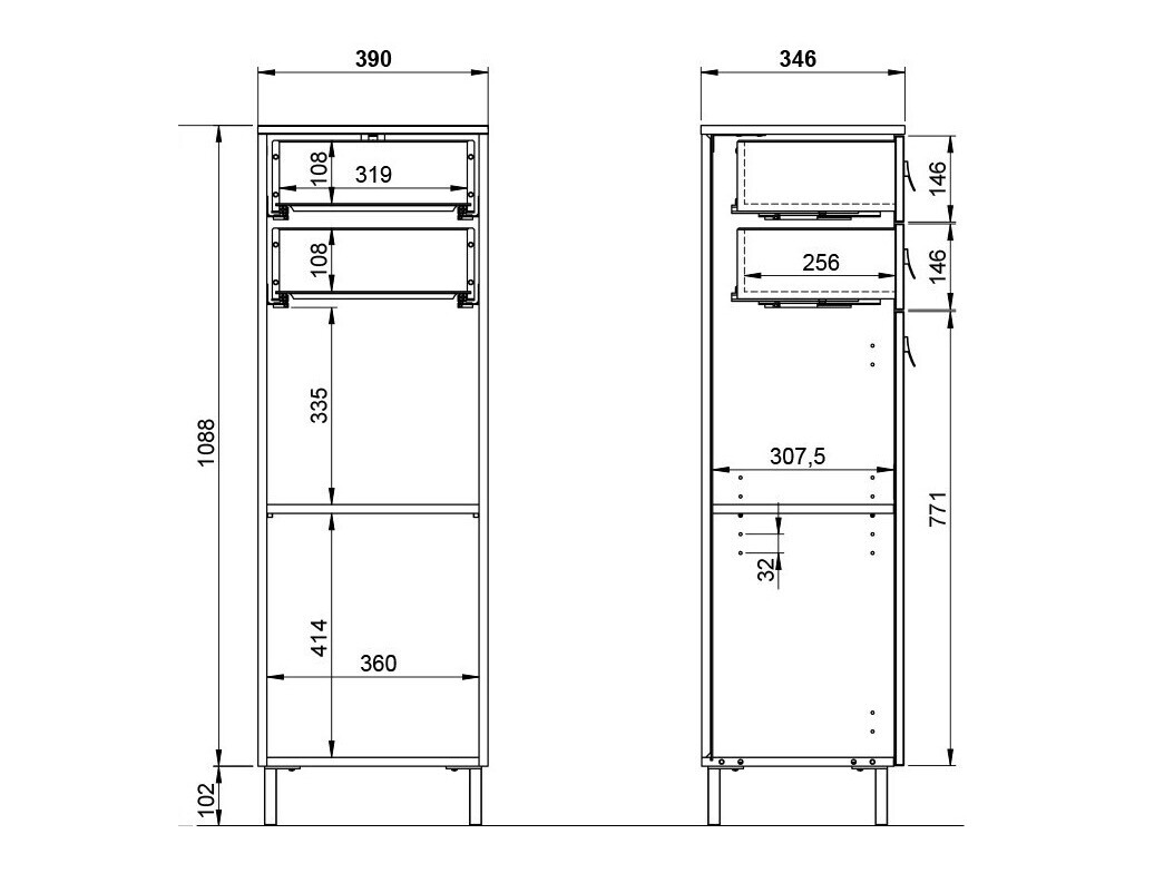 Ormarić za kupatilo Sacramento 454
