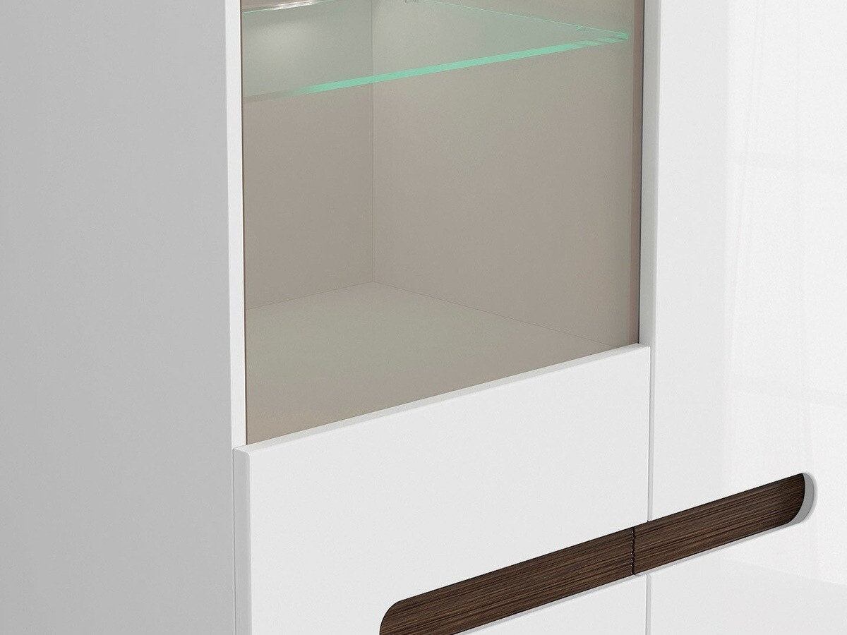 Polica Serveso 114 (Belo + Sjajno belo)