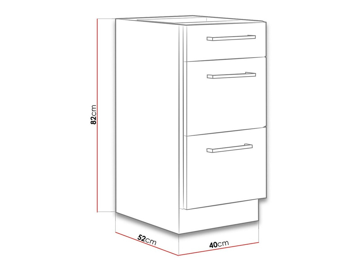 Modularni ormar sa fiokama Wood Grey 132