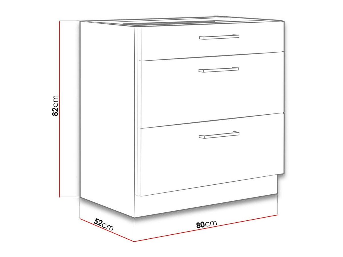 Modularni ormar sa fiokama Wood White 123