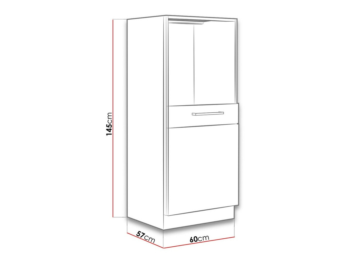 Modularni ormar za ugradne uređaje Wood White 122