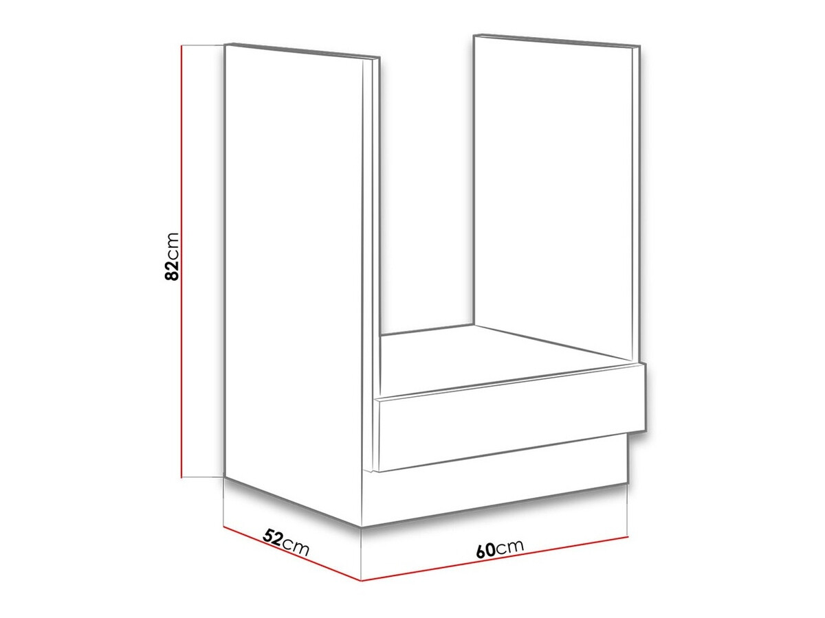 Modularni ormar za ugradne uređaje Wood White 125