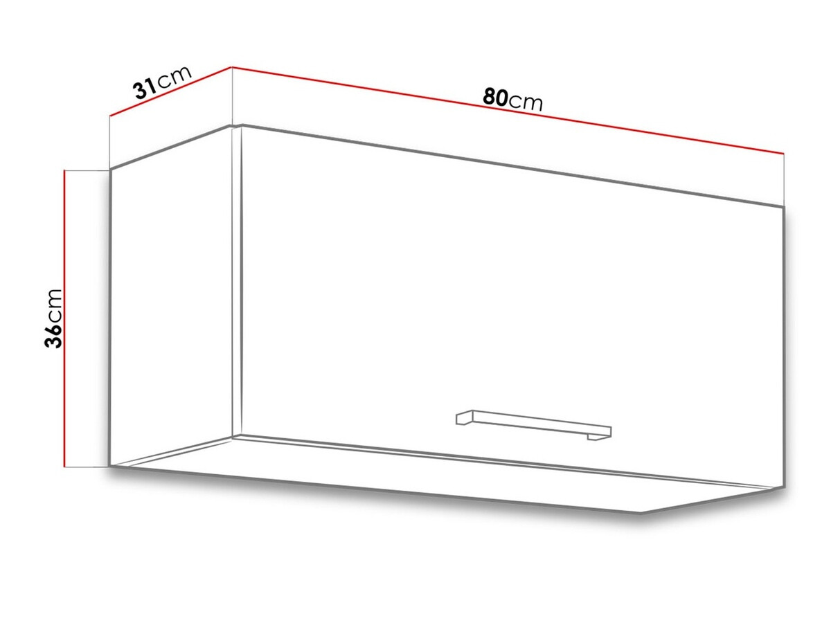 Modularni zidni ormar Wood White 131