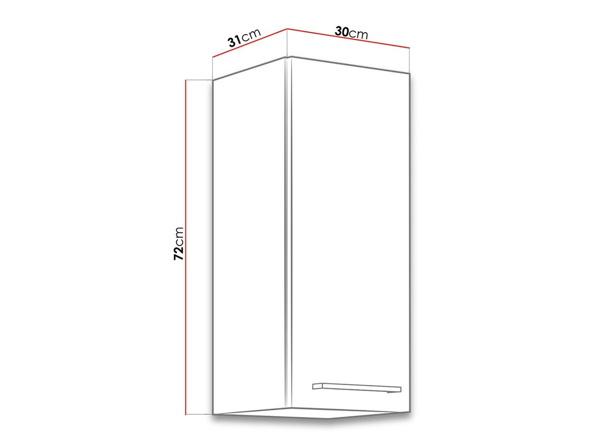 Modularni zidni ormar Wood White 133