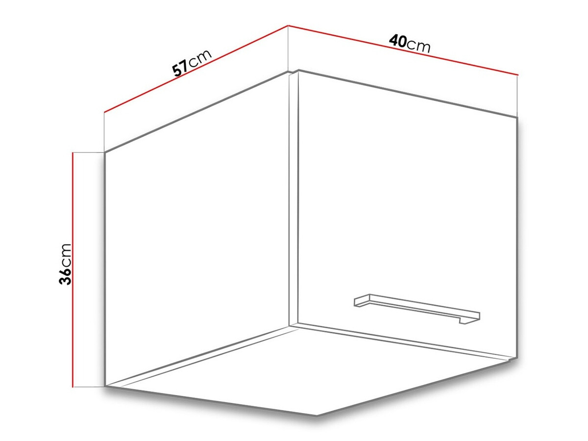 Modularni zidni ormarić Wood Grey 128