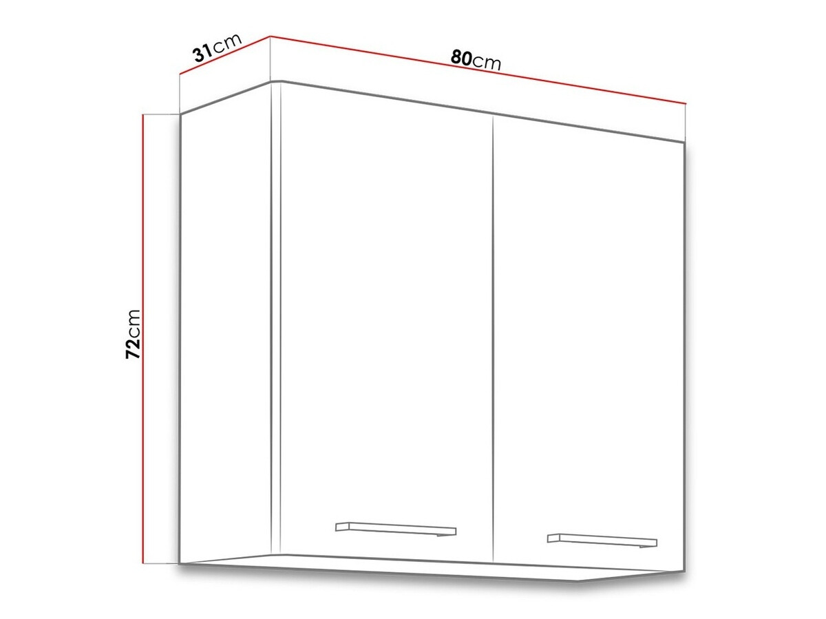 Modularni zidni ormarić Wood White 121