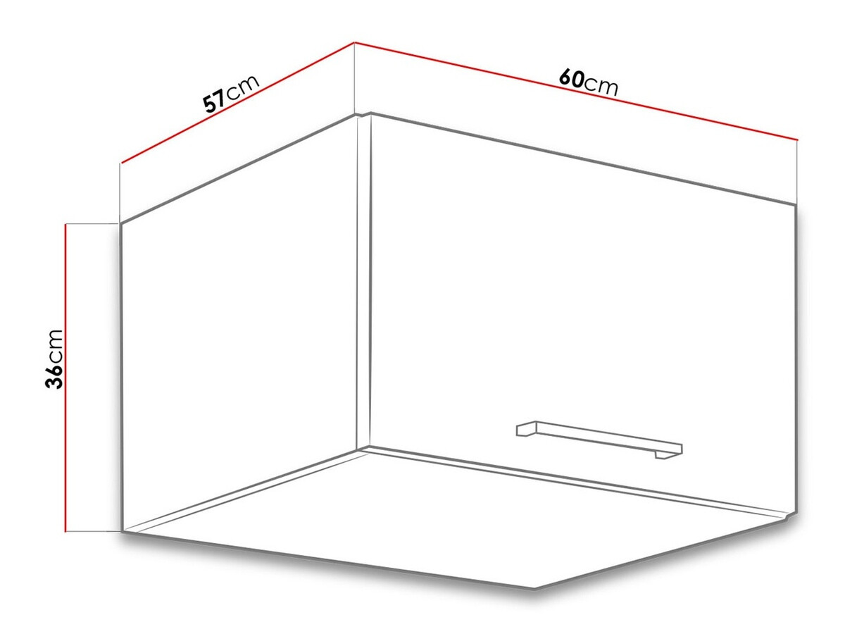 Modularni zidni ormarić Wood White 124