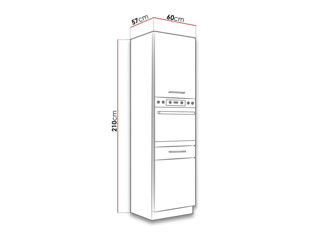 Modularni ormar za ugradne uređaje Wood White 113