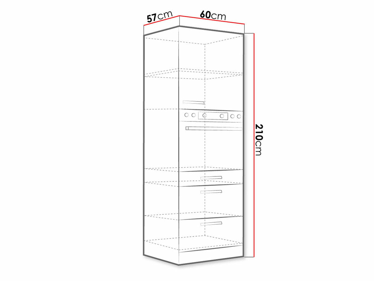 Modularni ormar za ugradne uređaje Multi Grey 101