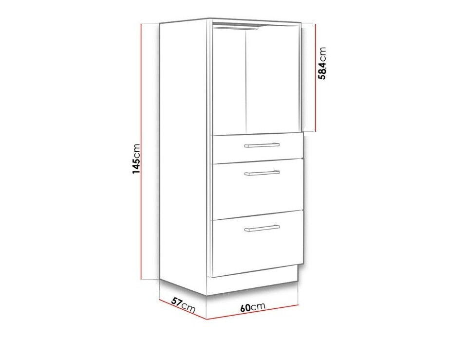 Modularni ormar za ugradne uređaje Wood Grey 102