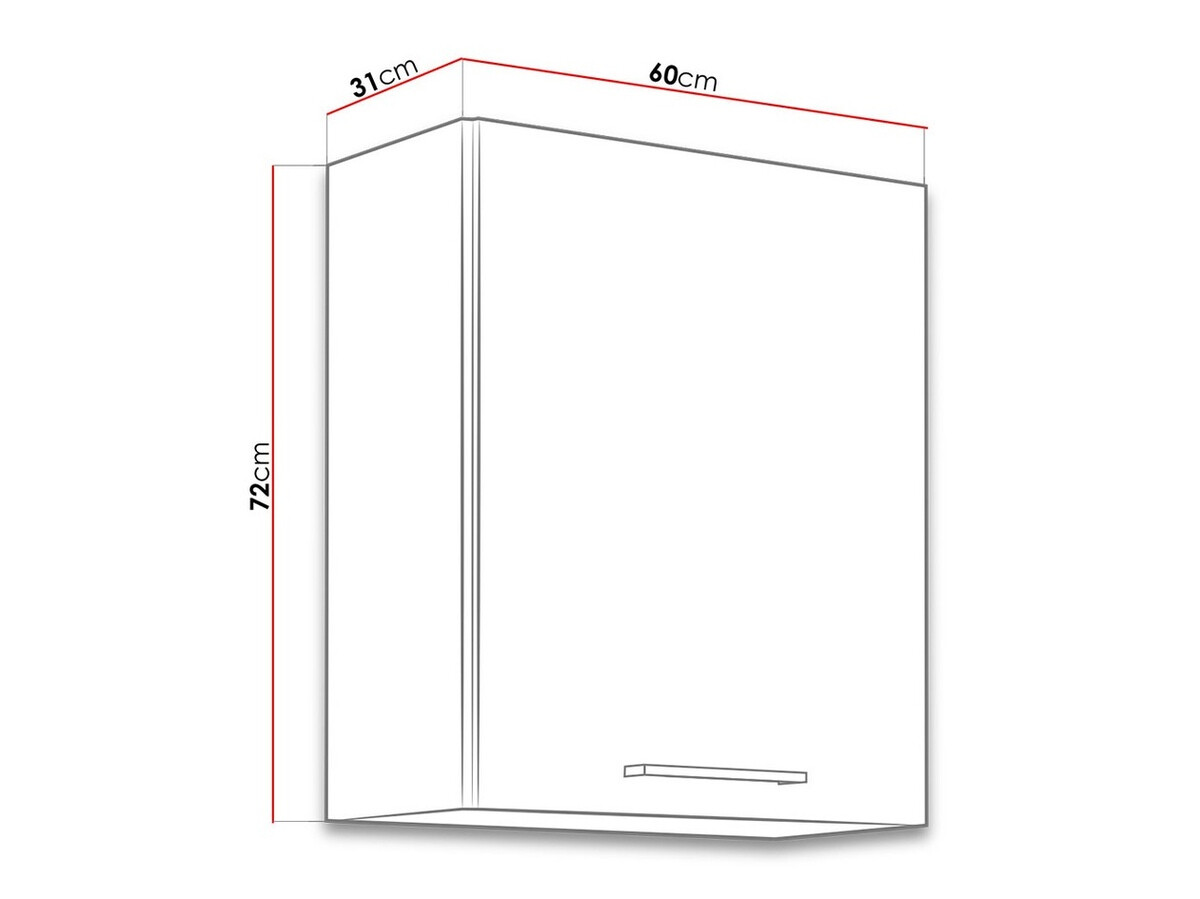 Modularni zidni ormar Wood White 112