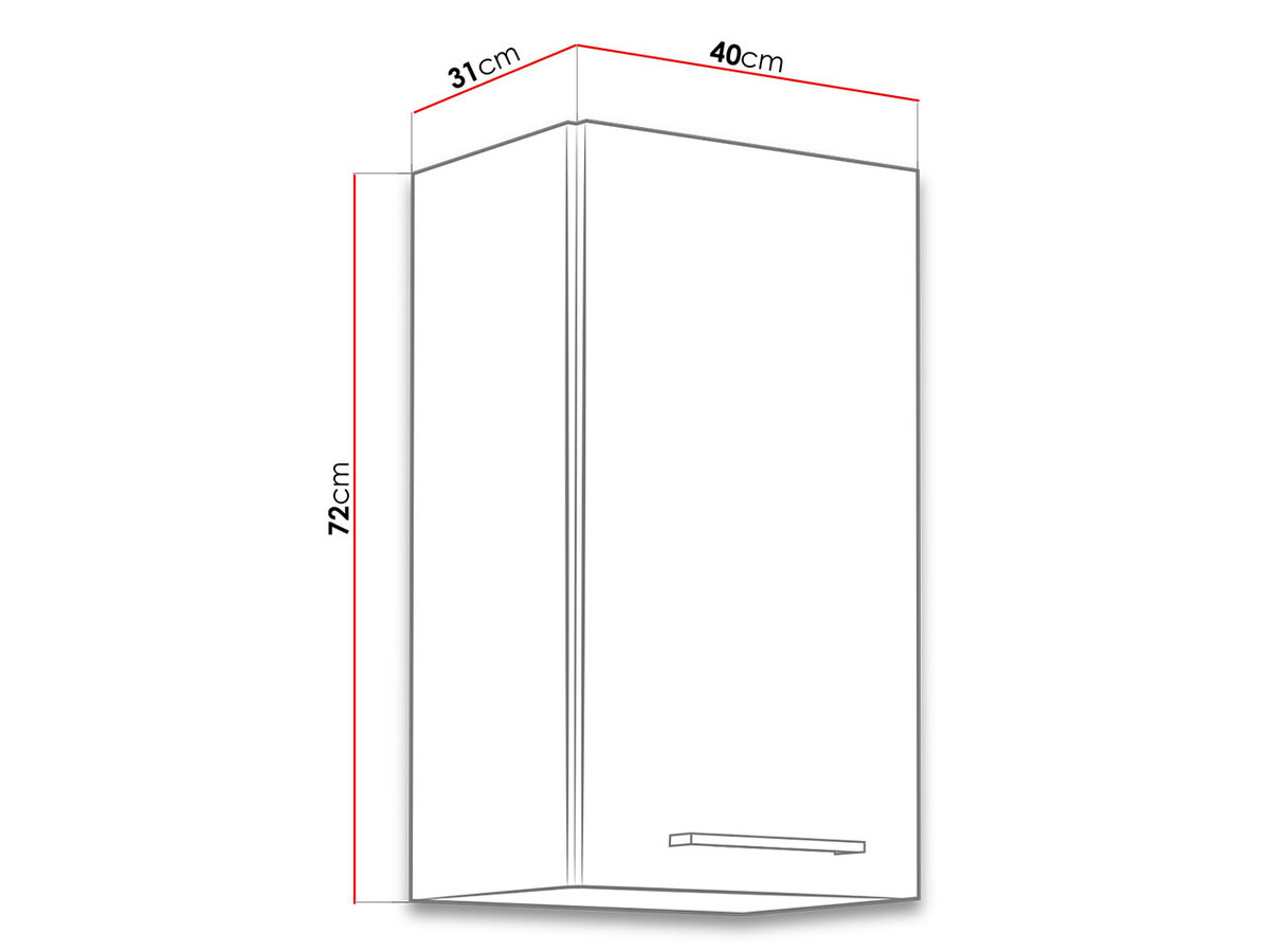 Modularni zidni ormar Wood White 118