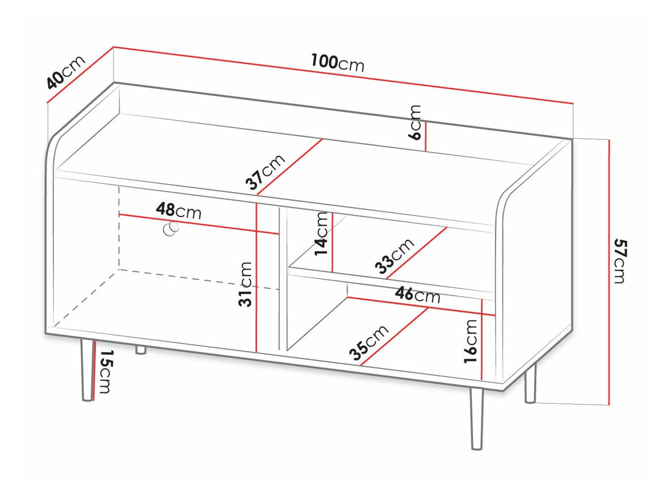 TV komoda Ferenou 106