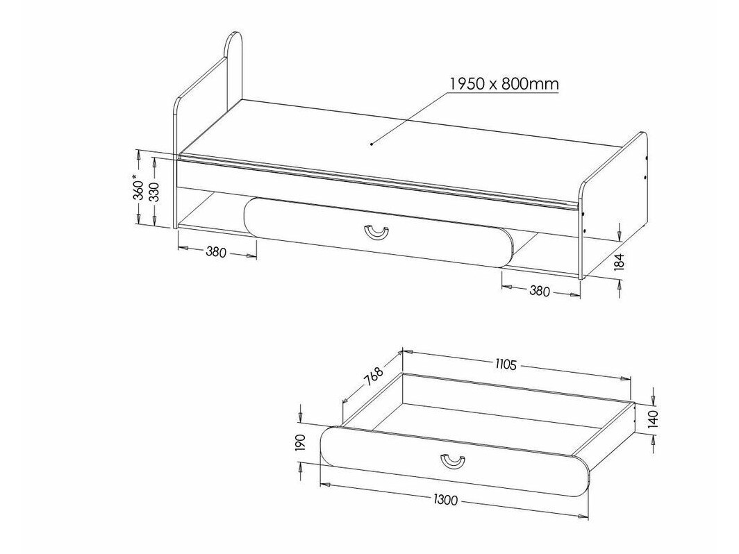 Krevet Lomteo 110
