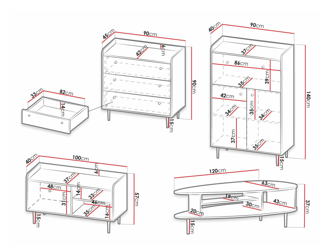 Set za dnevnu sobu Ferenou 111