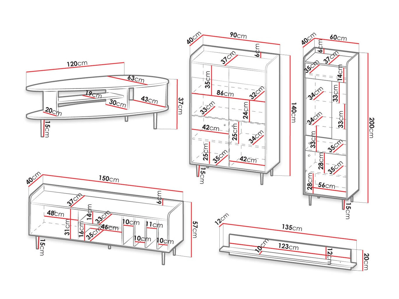 Set za dnevnu sobu Ferenou 112