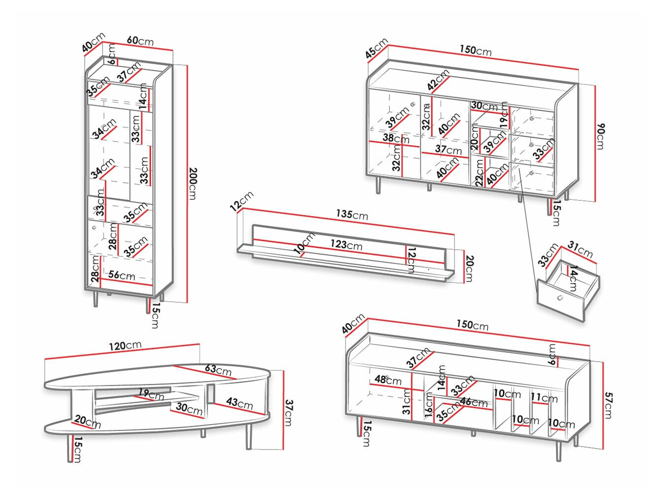 Set za dnevnu sobu Ferenou 113