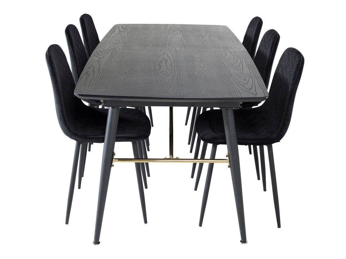 Trpezarijski set Dallas 1448 (Crno)