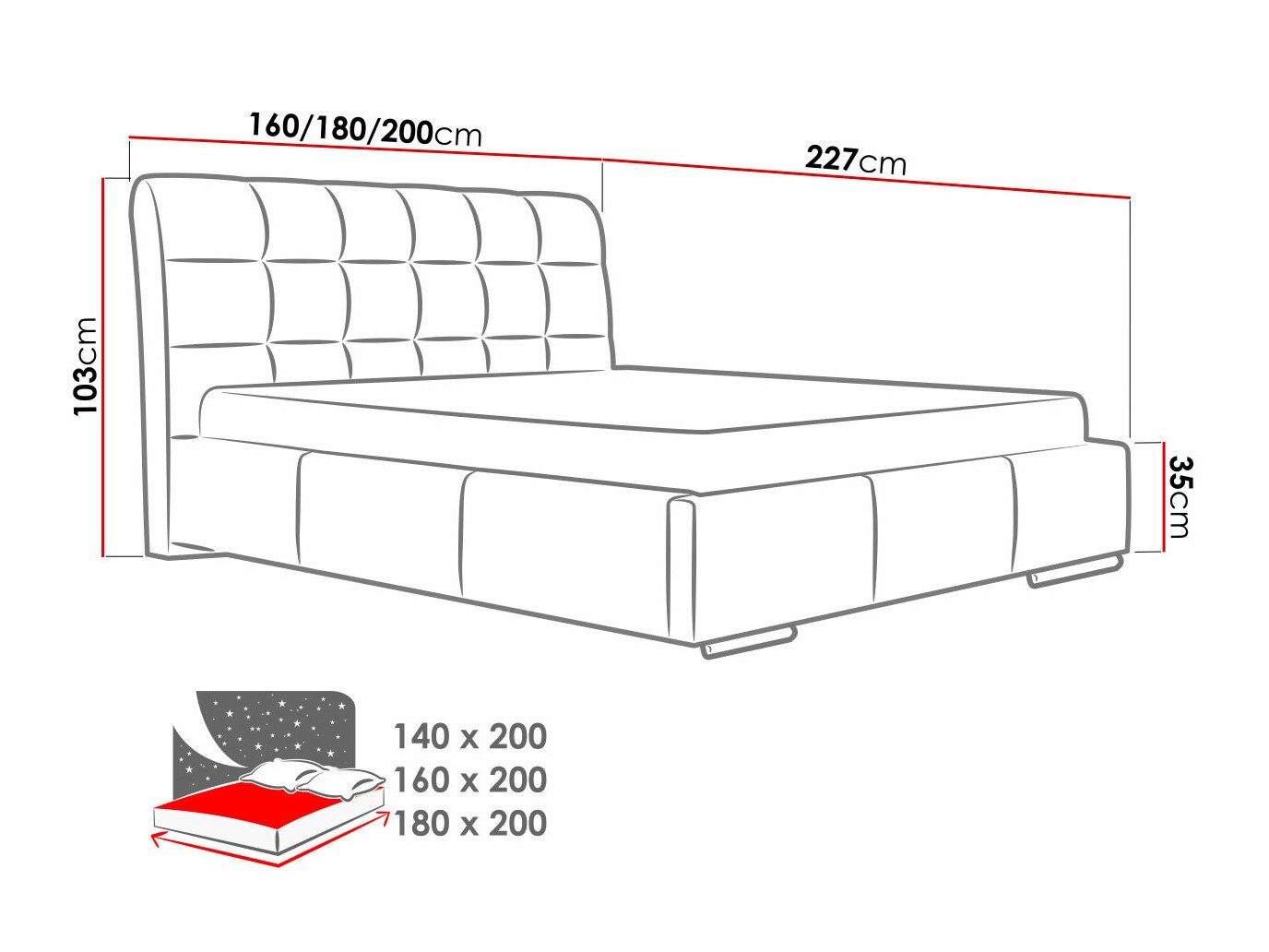 Krevet Baltimore 107 (Soft 010)