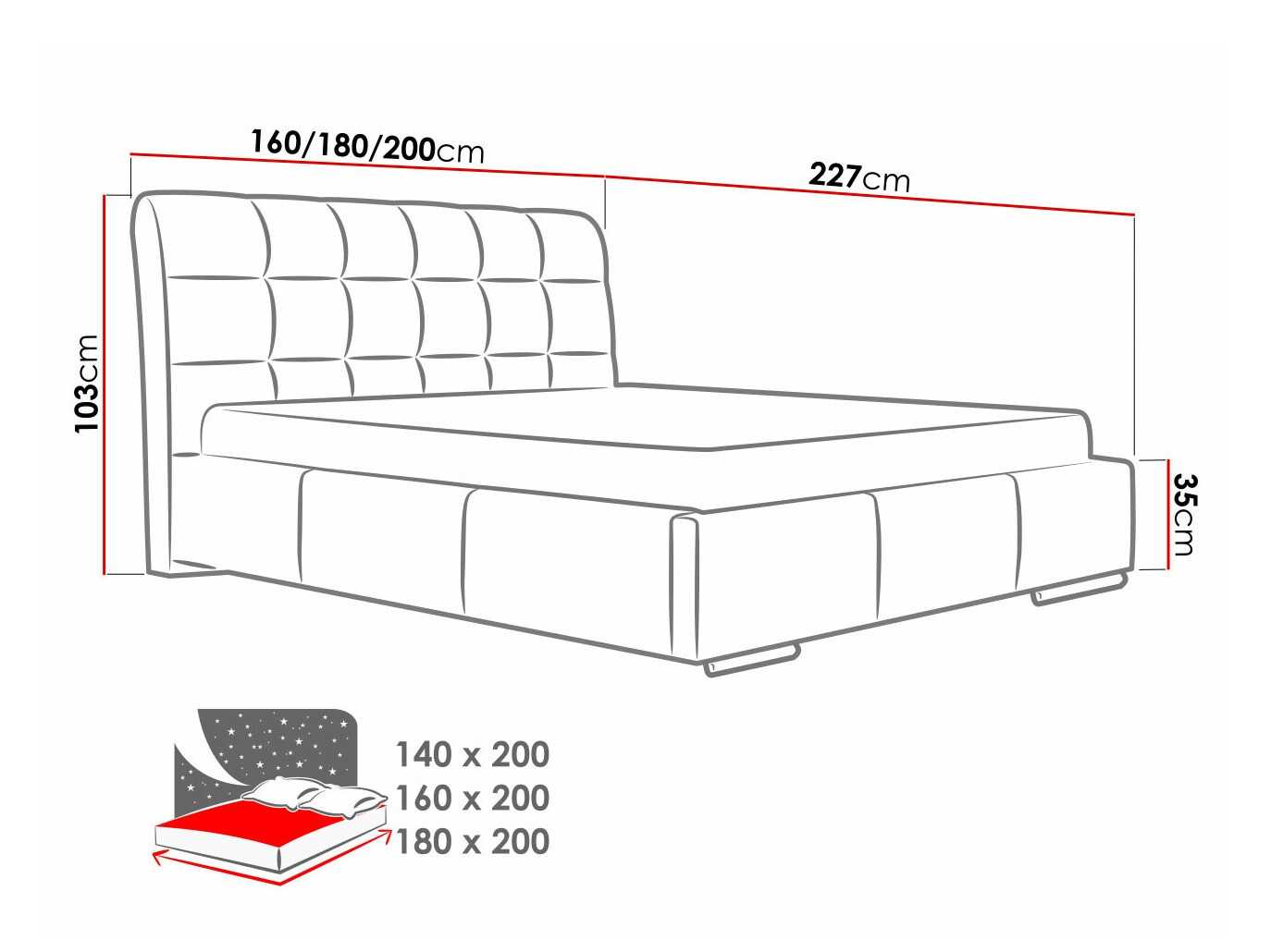 Krevet Baltimore 107 (Soft 010)