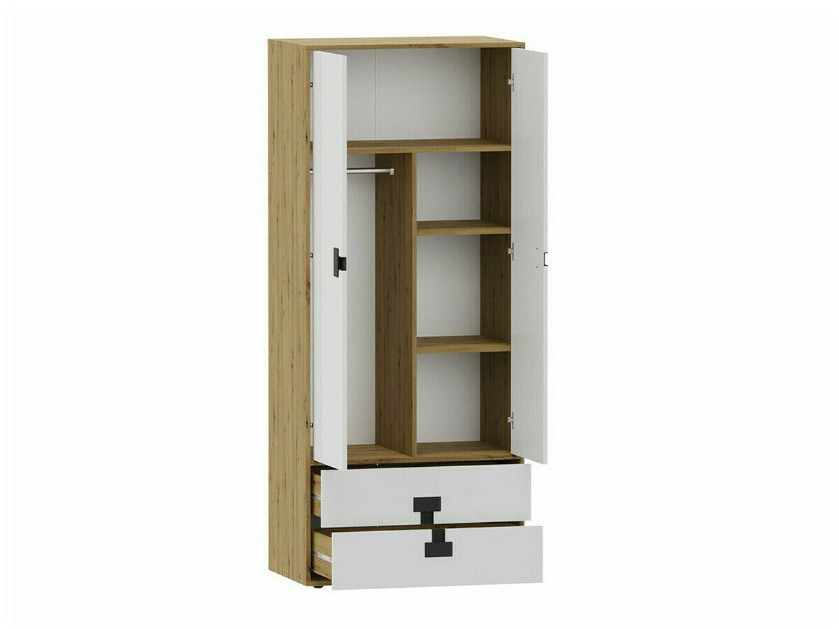 Ormar Florevi 113 (Sjaj siva + Zanatski hrast)