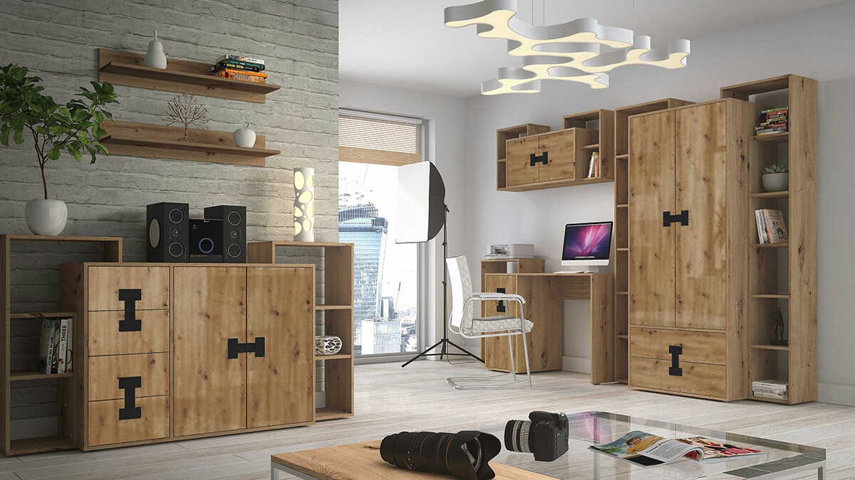 Zidni ormarić Florevi 107 (Zanatski hrast)