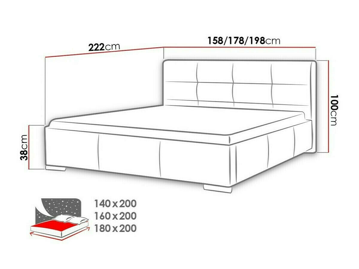 Krevet Baltimore 108 (Soft 029)