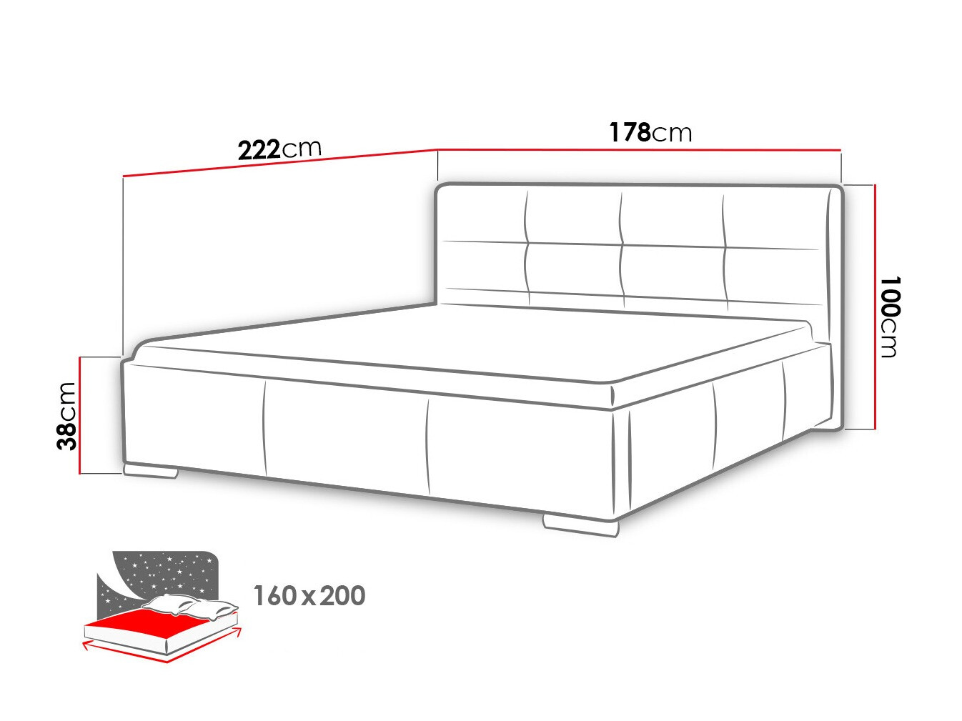 Krevet Baltimore 108 (Soft 010)