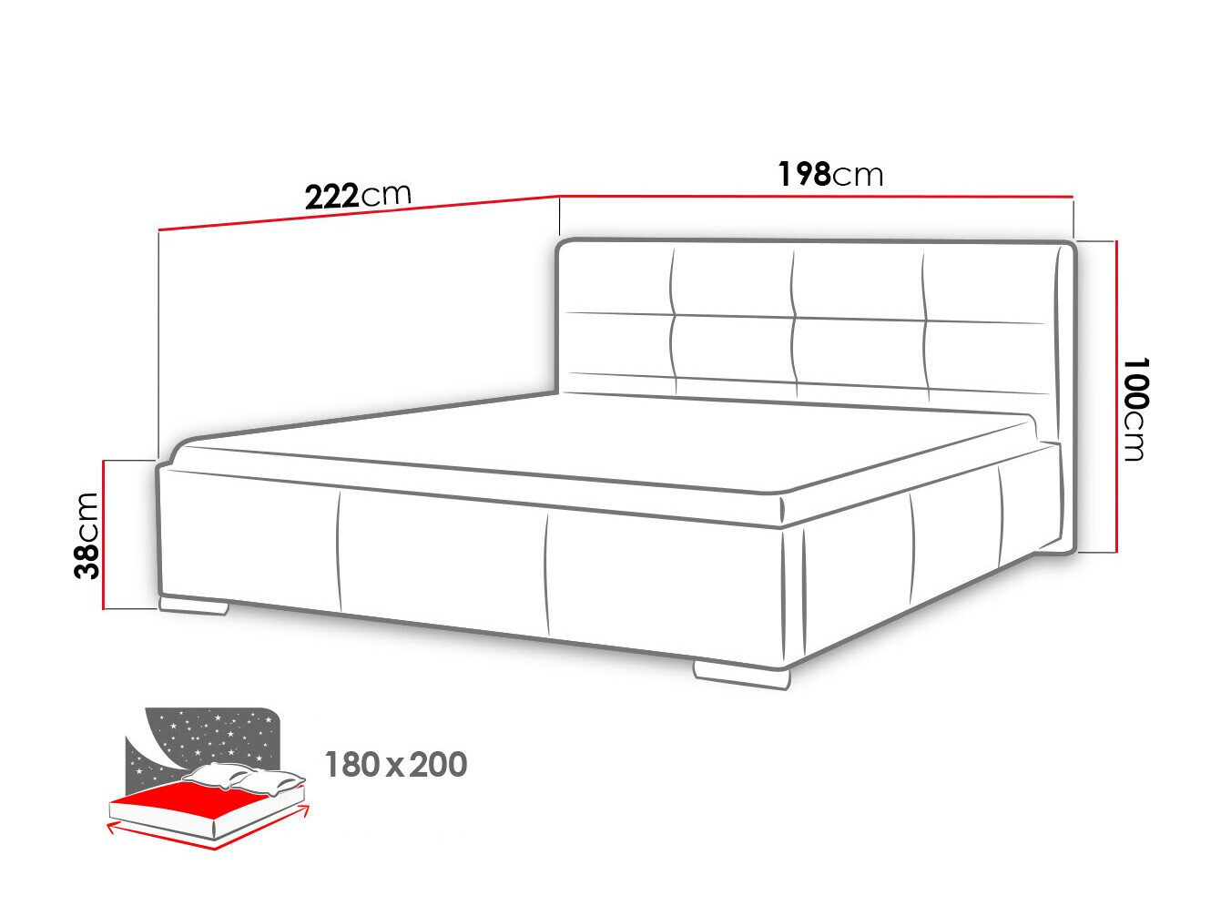Krevet Baltimore 108 (Soft 010)