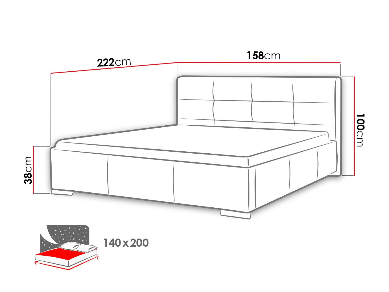 Krevet Baltimore 108 (Soft 033)