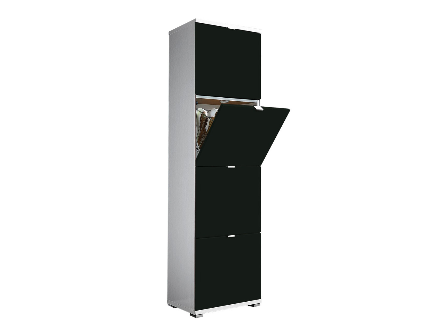 Cipelarnik Veltena 107 (Sjajno belo + Crno)