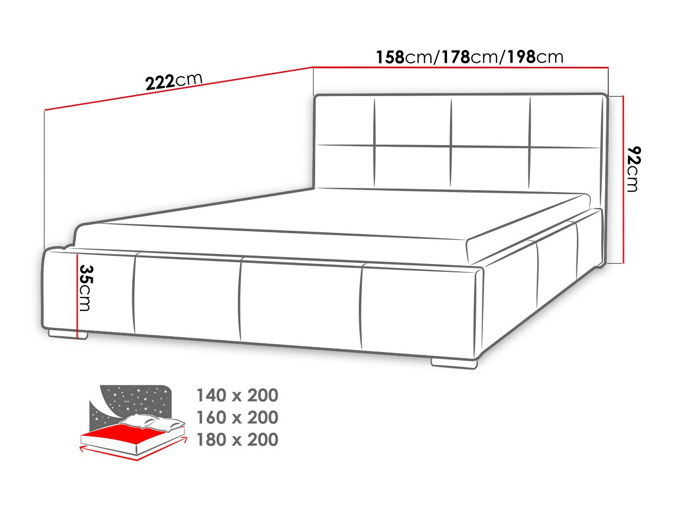 Krevet Baltimore 122 (Spirit 13)