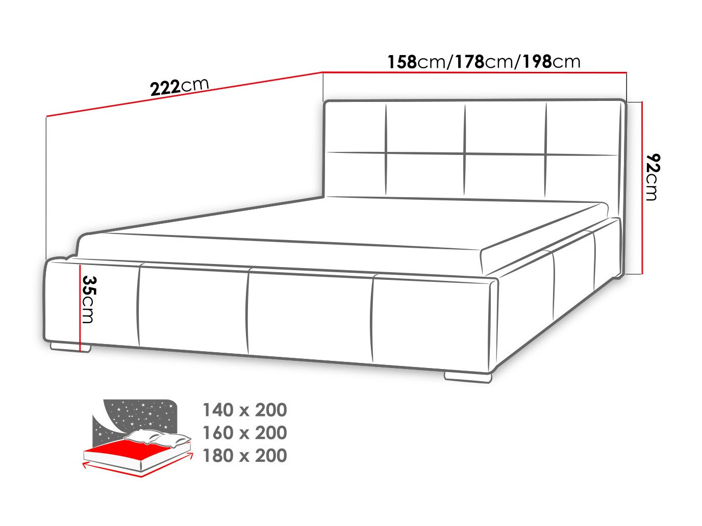 Krevet Baltimore 122 (Ikar 05)