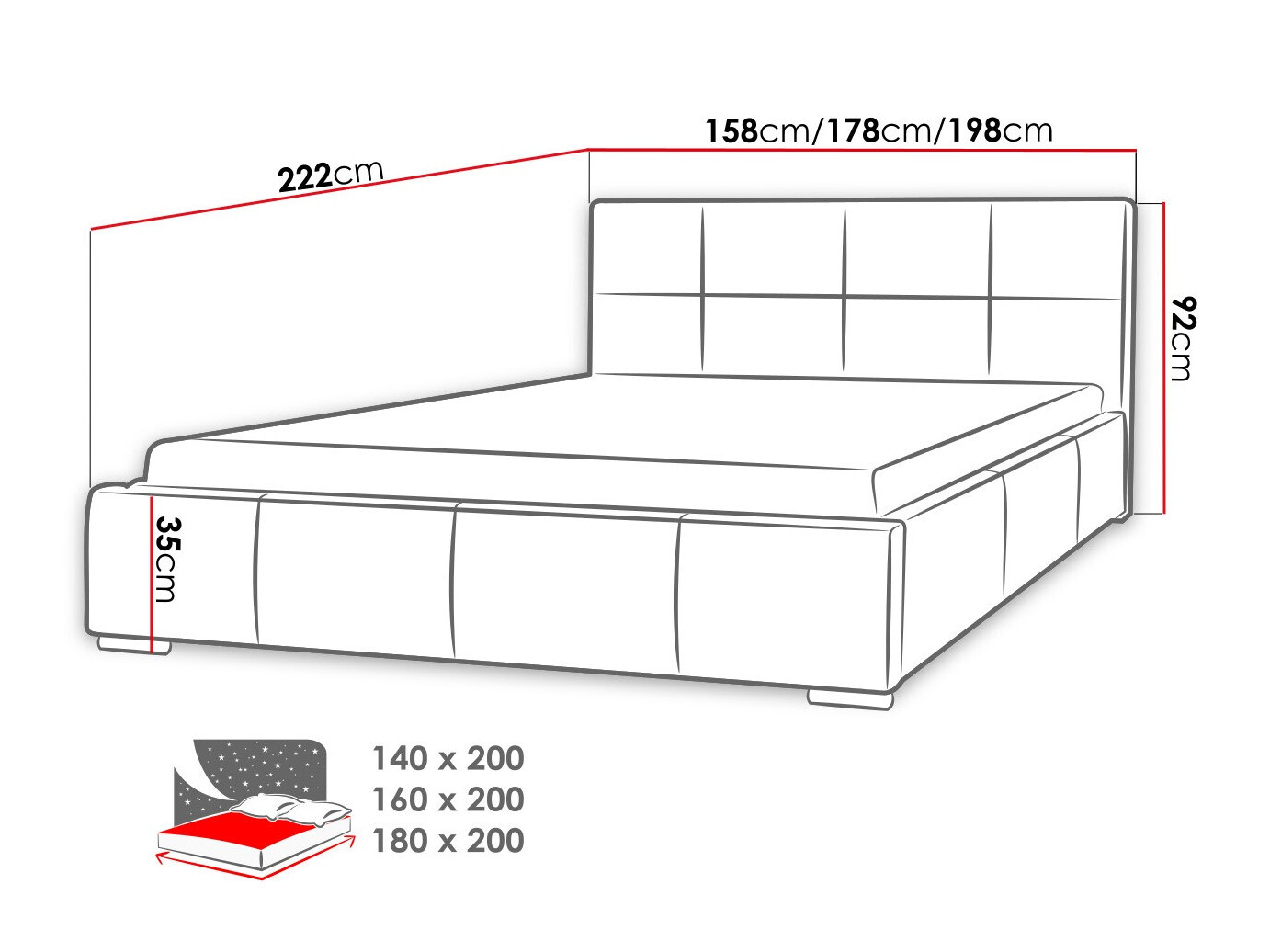 Krevet Baltimore 122 (Ikar 09)