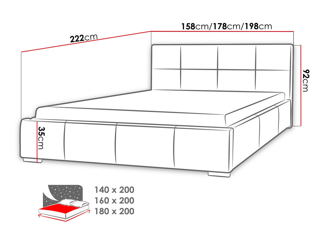 Krevet Baltimore 122 (Spirit 13)