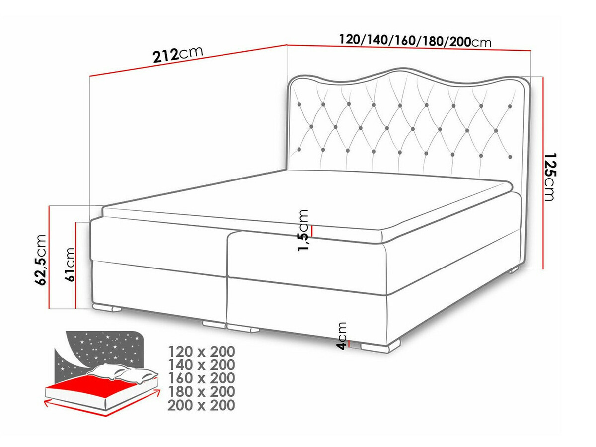 Boxspring krevet Tectum (Soft 020)