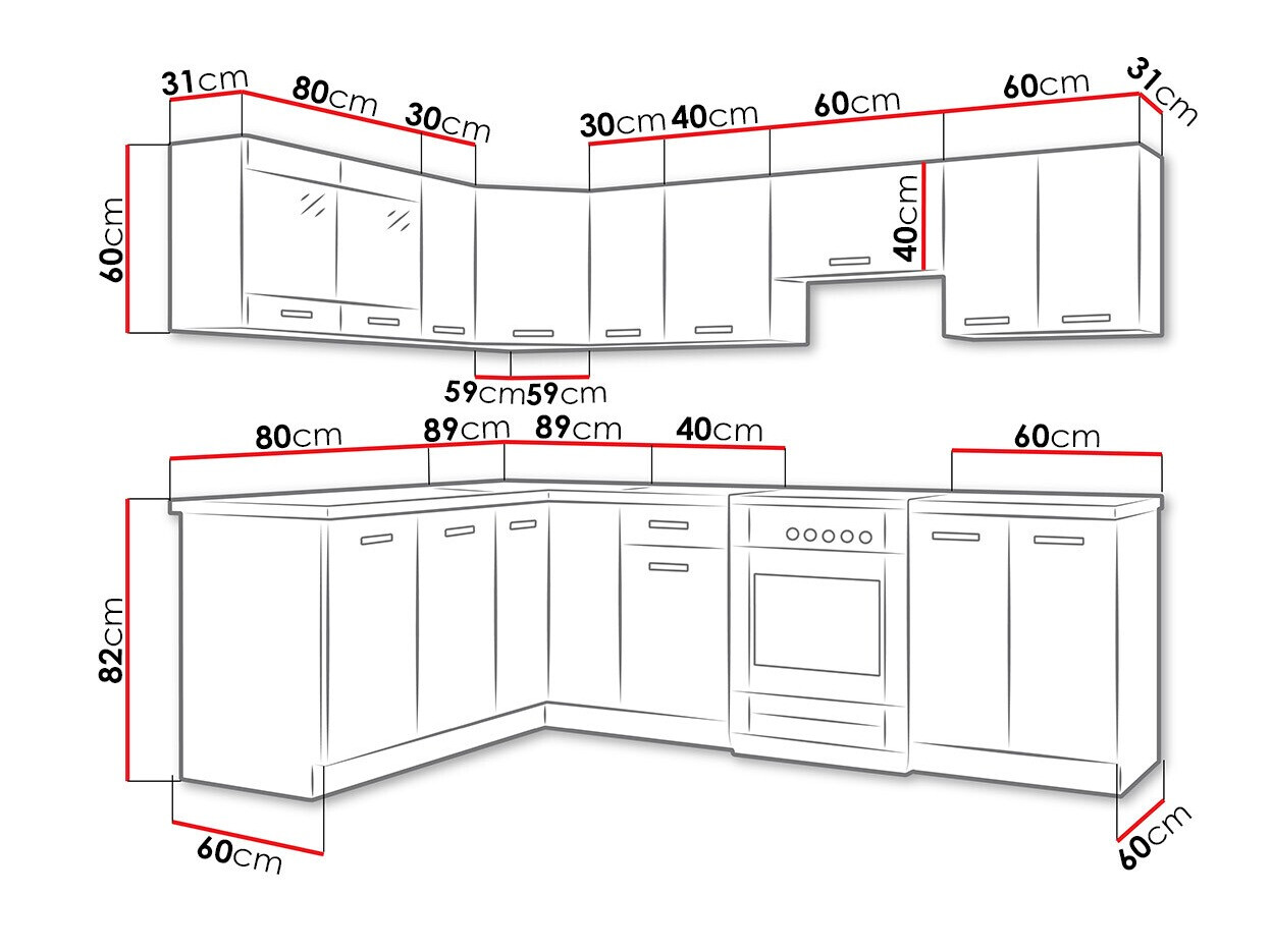 Kuhinjski set Tucson 164