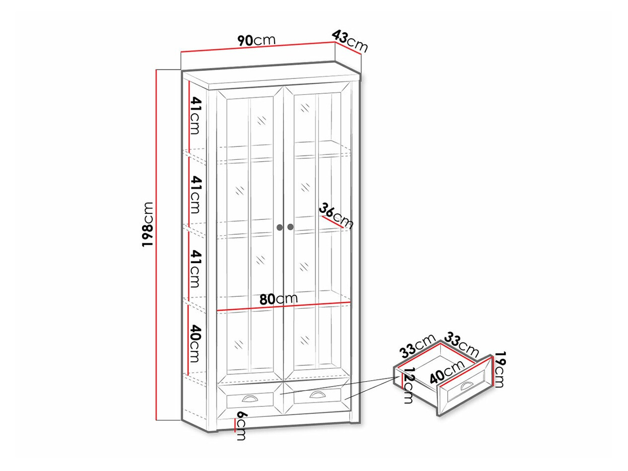 Polica Ferdore 146 (Храст лефкас + Anderson bor)