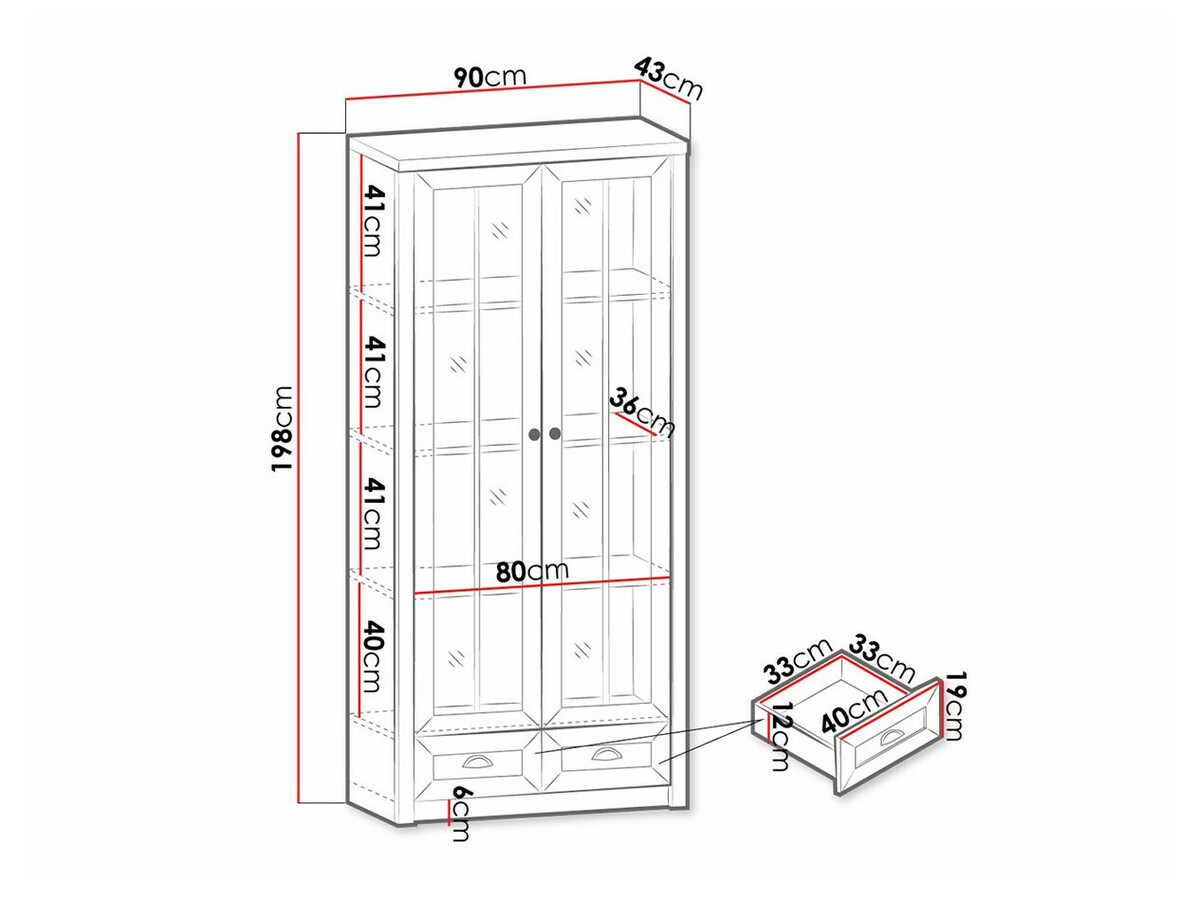 Polica Ferdore 146 (Храст лефкас + Anderson bor)
