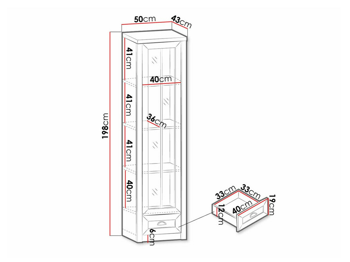 Polica Ferdore 147 (Храст лефкас + Anderson bor)