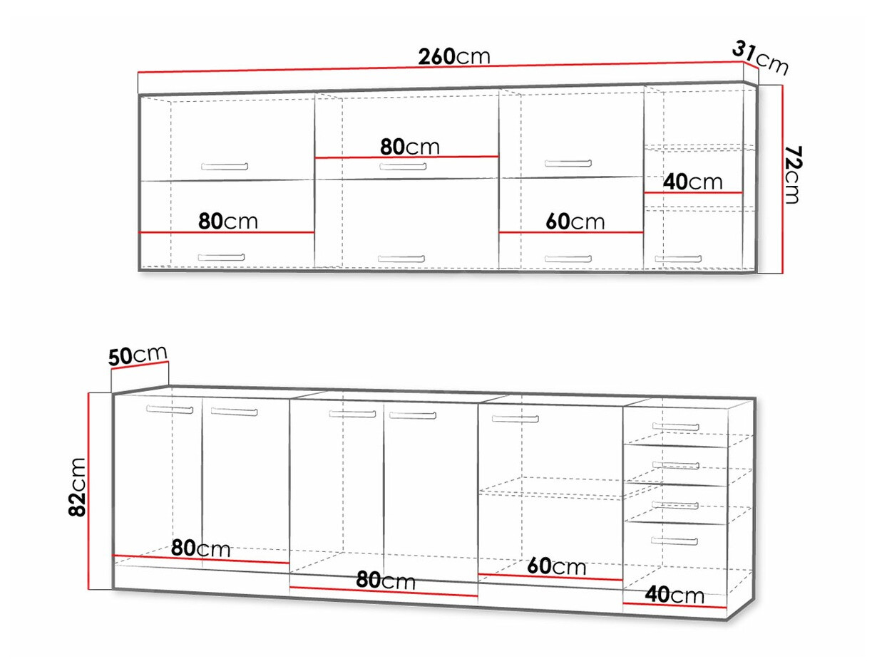 Modularni kuhinjski set Multi Cream 123