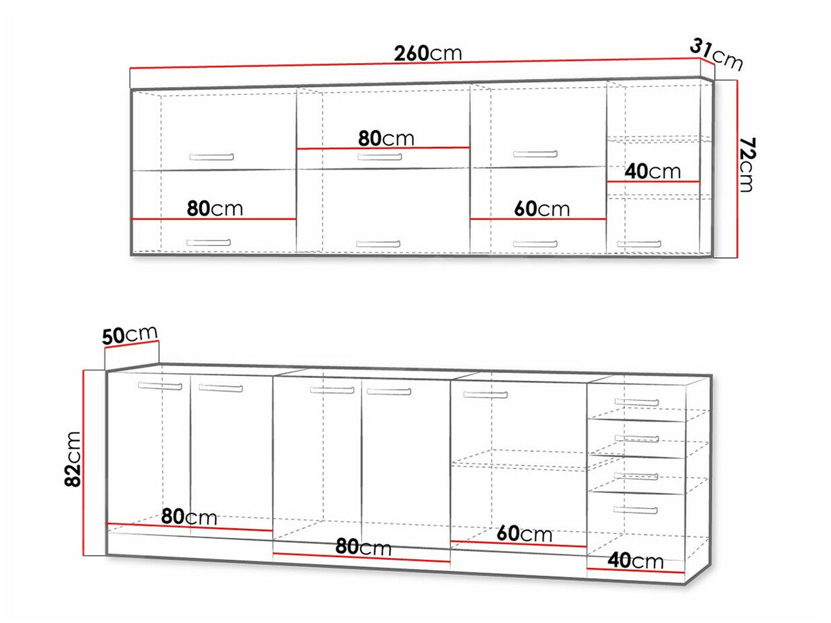 Modularni kuhinjski set Multi Cream 123