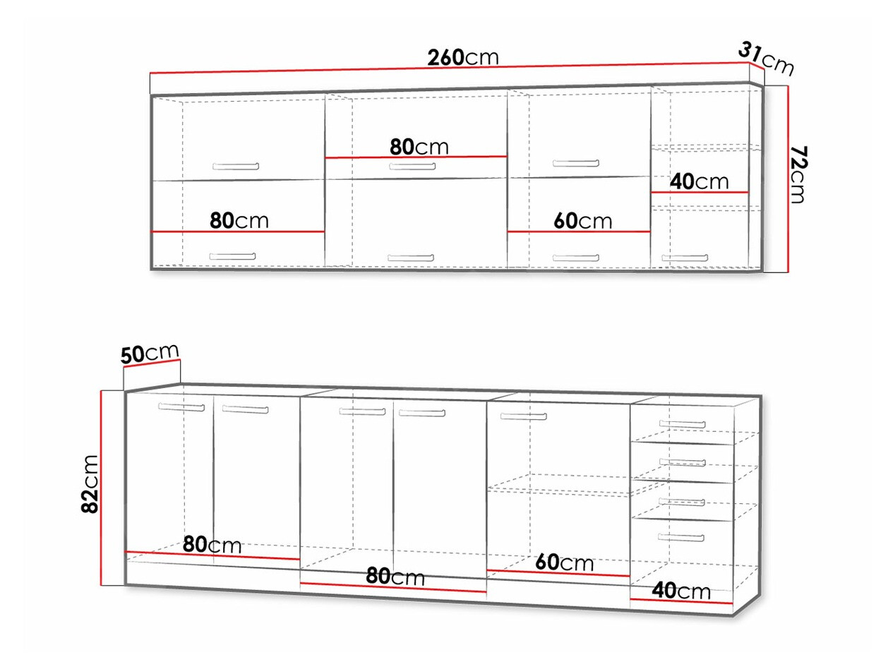 Modularni kuhinjski set Multi Grey 123