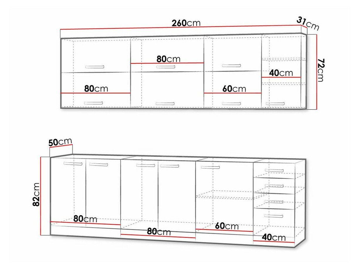 Modularni kuhinjski set Multi Grey 123