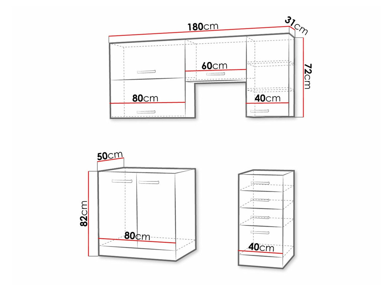 Modularni kuhinjski set Multi White 125