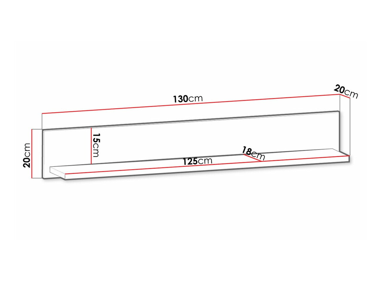 Zidna polica Ferdore 152