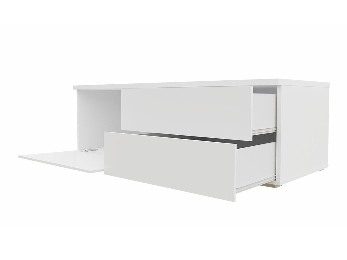 TV komoda Hortus (Belo + Sjajno crna)