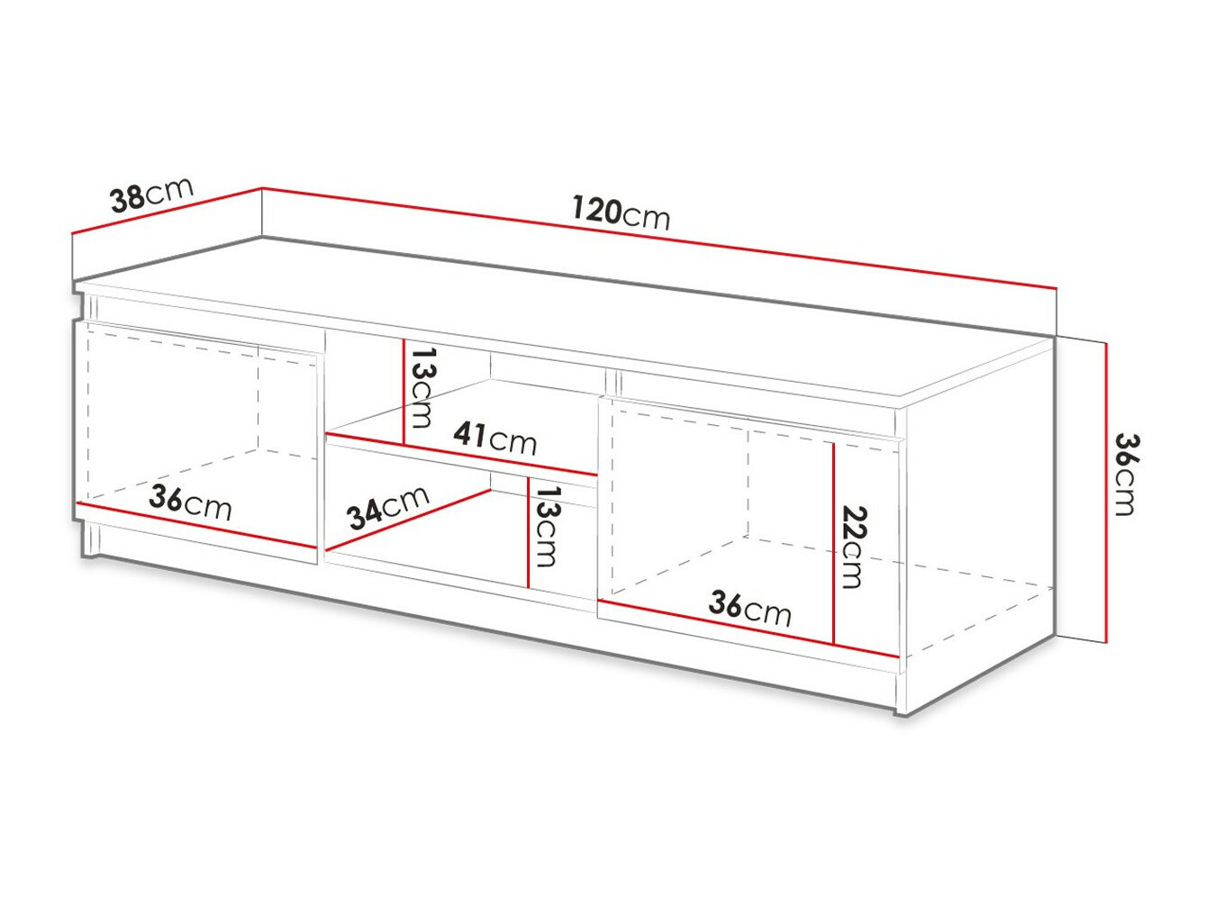 TV komoda Sarasota 139 (Grafit)